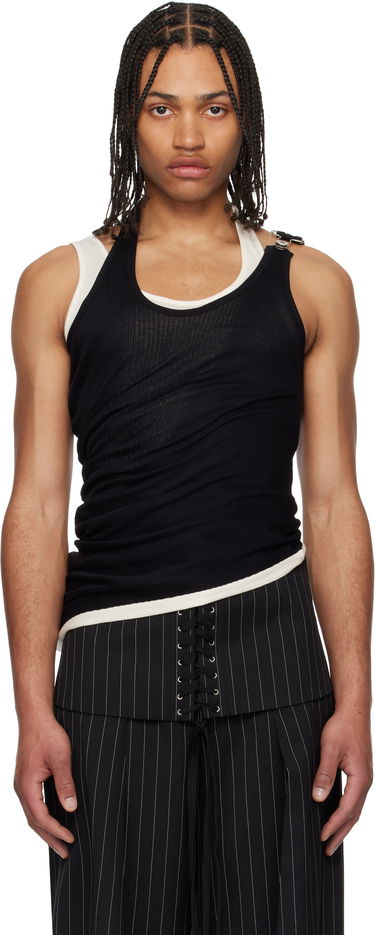 Tanktop Jean Paul Gaultier Jean Paul Gaultier 'The Red Draped Double' Tank Top Sort | 25/34-F-DB053-J092-0003, 0