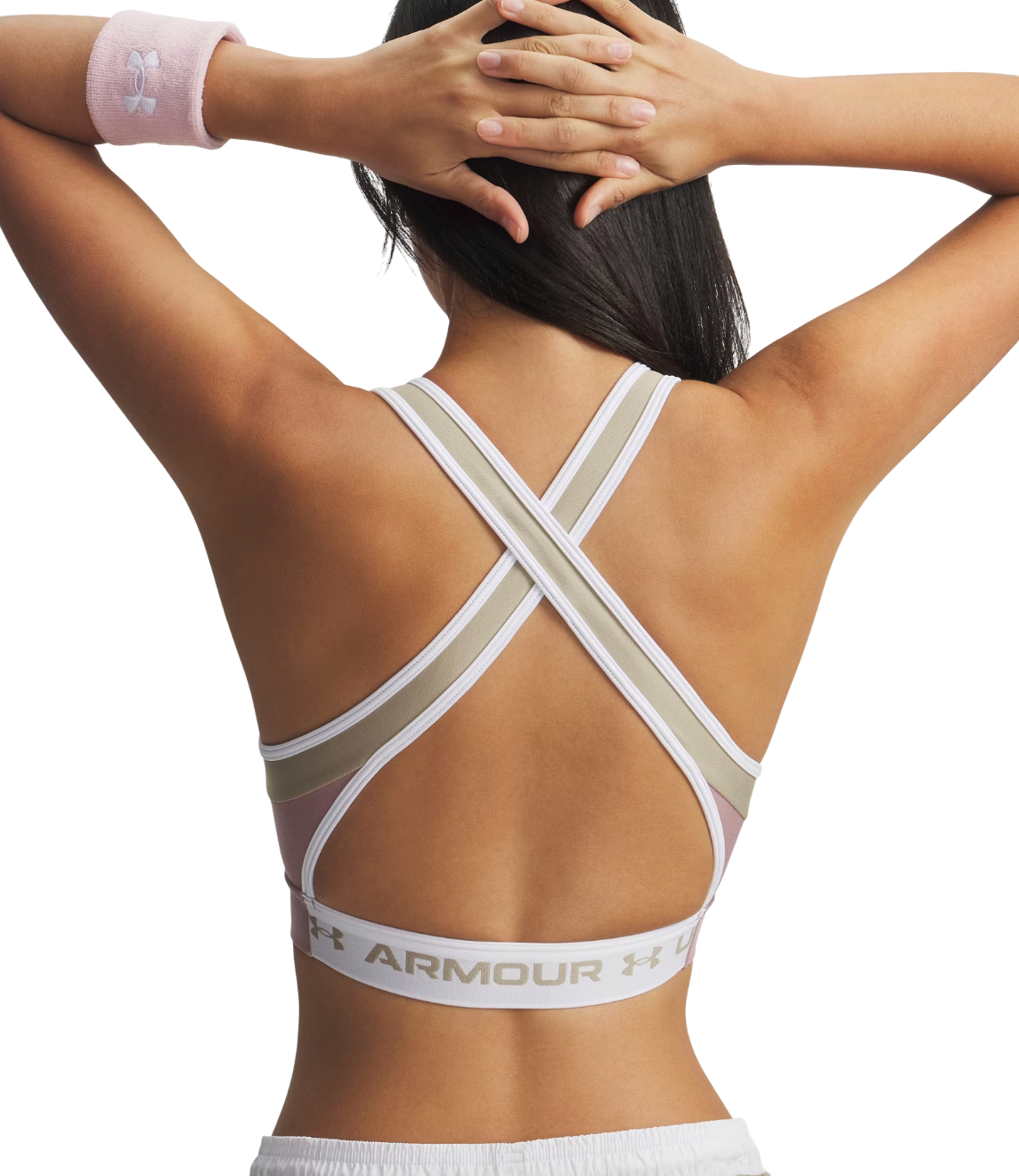 Bh Under Armour Sports Bra Crossback Mid Open Back Lyserød | 6005838-673, 1