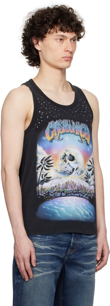 Tanktop Casablanca Casablanca 'La Prémonition' Crystal Embellished Tank Top Sort | U-MS25-JTS-036-01, 1