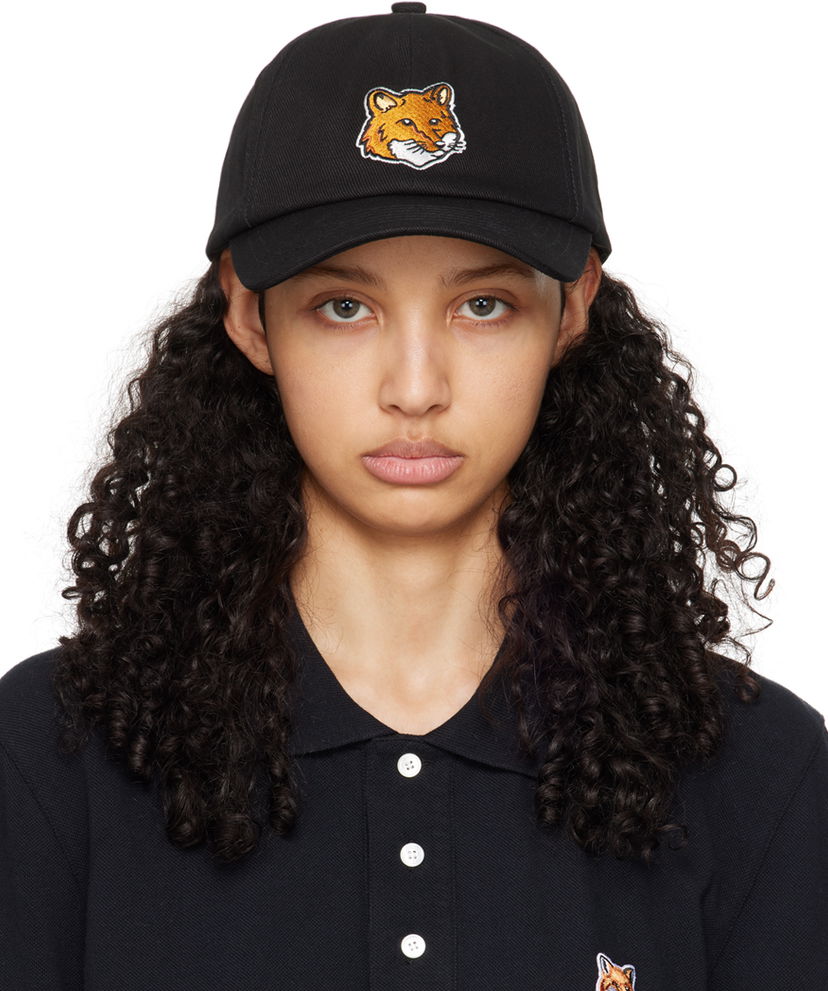 Kasket MAISON KITSUNÉ Large Fox Head 6P Cap Sort | MM06103WW0096