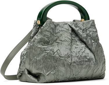 Håndtaske Dries Van Noten Dries Van Noten Small Folded Crushed Bag Grøn | 251-011524-1428, 2
