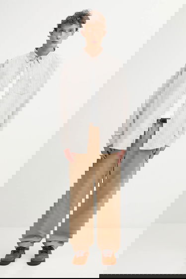 Bukser Human Made Loose Fit Woven Pants Beige | HM30PT012, 4