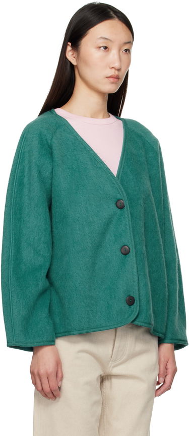 Jakke Baserange Fortu V-Neck Button-Up Cardigan Jacket Grøn | OUFJ-BW-AU25, 1