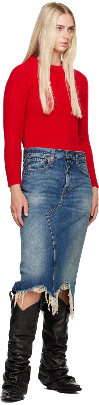 Nederdel R13 R13 Jesse Denim Midi Skirt Blå | R13WD100-D216B, 3