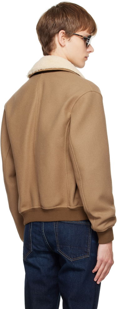 Bomberjakke Tom Ford TOM FORD Double Splittable Shearling Collar Bomber Jacket Brun | OBH002-FMW058, 2