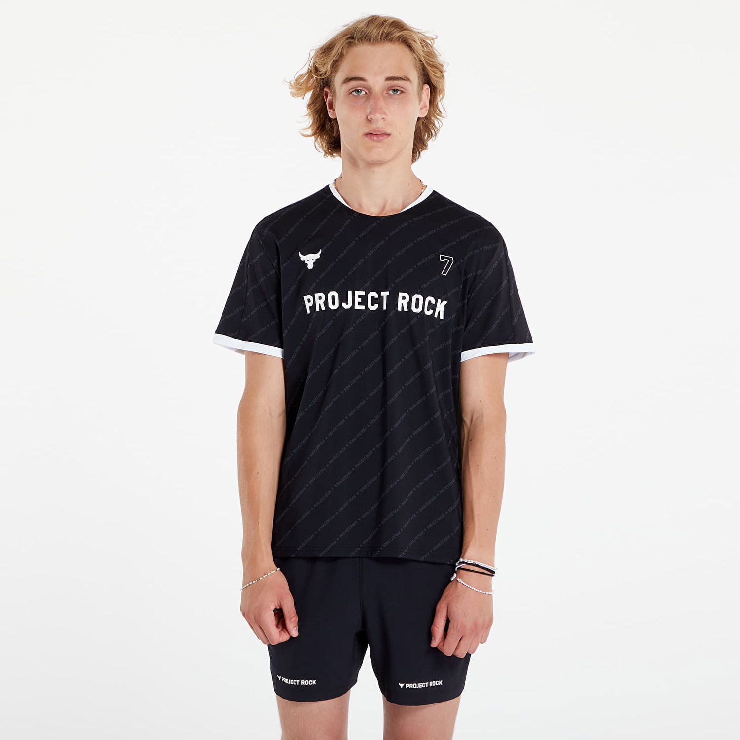 Jersey Under Armour Project Rock Rugby Shirt Black/ White Sort | 1387512-001, 0