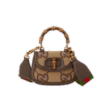 Håndtaske Gucci Bamboo 1947 Jumbo GG Mini Bag Brun | 686864 UQLBT 2570, 0