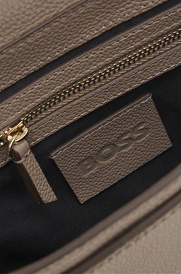 Skuldertaske BOSS Balmain Double B Monogram Leather Crossbody Bag Grå | 50554935, 1