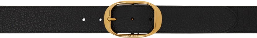 Bælter Tom Ford Tom Ford Oval Buckle Leather Belt Sort | TB279-LCL242X