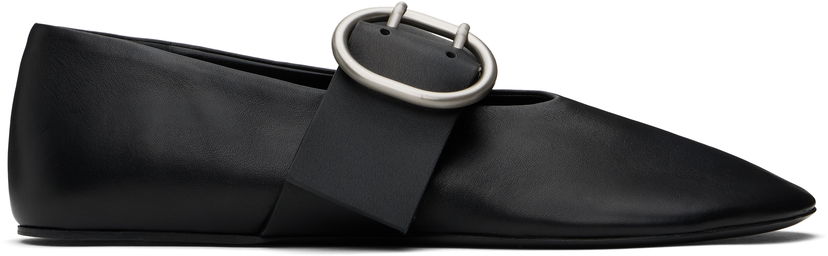 Sneakers og sko Jil Sander Jil Sander Buckle Ballerina Flats Sort | J15WZ0031_P8175