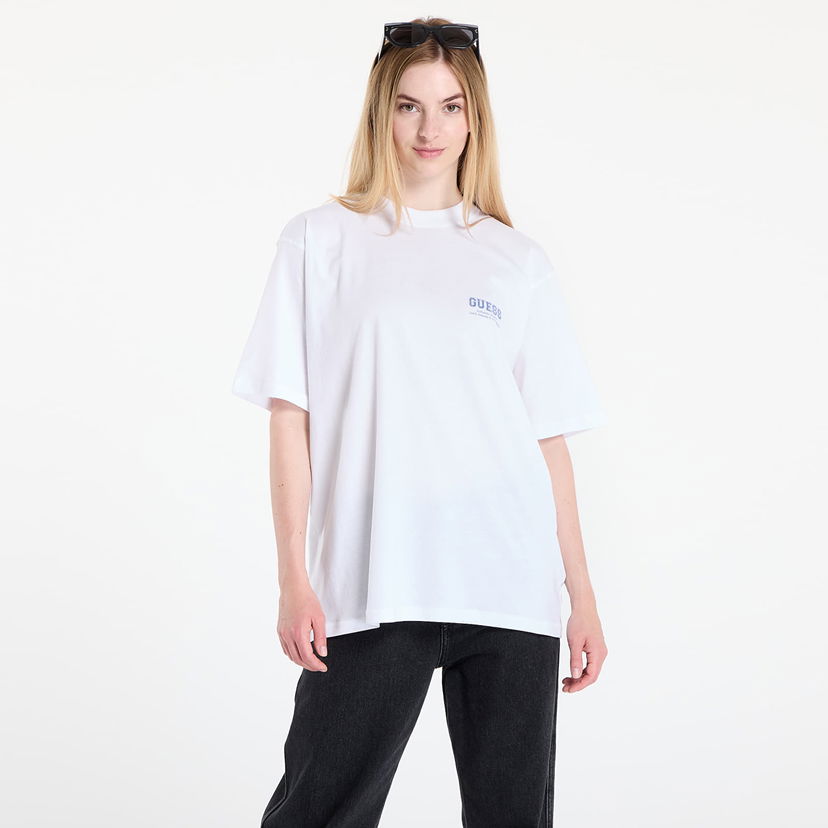 T-shirt GUESS GUESS Monochrome Graphic Tee Hvid | W5YI10JA914-F0FA