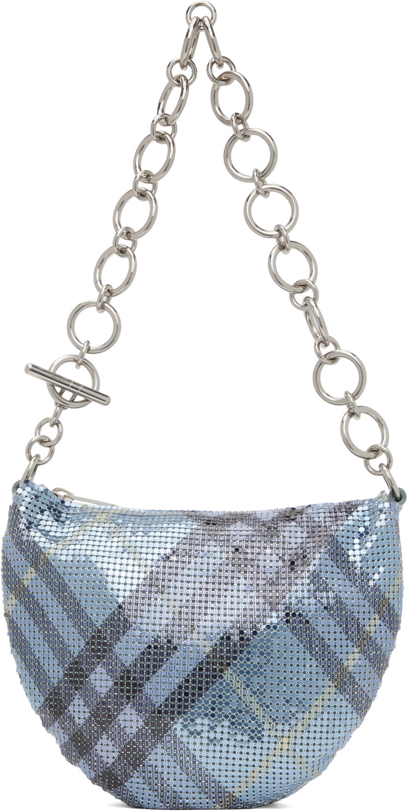Skuldertaske Burberry Burberry Chainmail Shoulder Bag Blå | 8108398