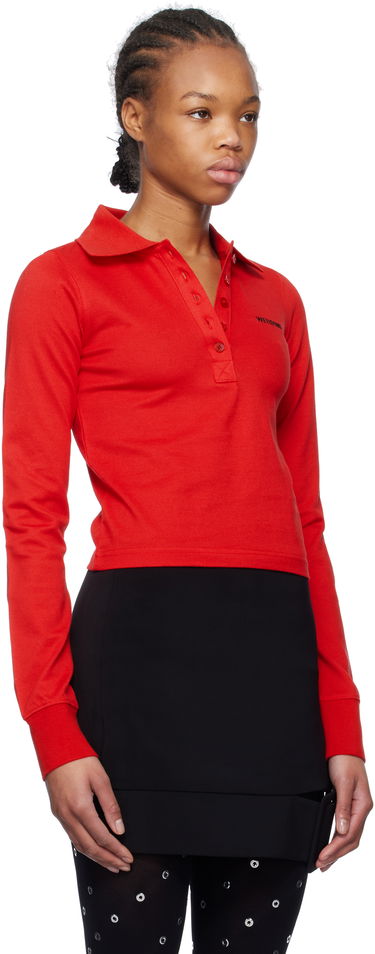 Polo skjorte We11done We11done Cotton Logo Polo Rød | WD-TT0-25-725-W-RD, 1