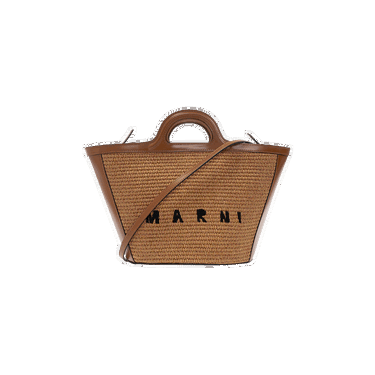 Mulepose Marni Medium Logo Woven Tote Bag Brun | BMMP0068Q0 P3860 00M50, 0