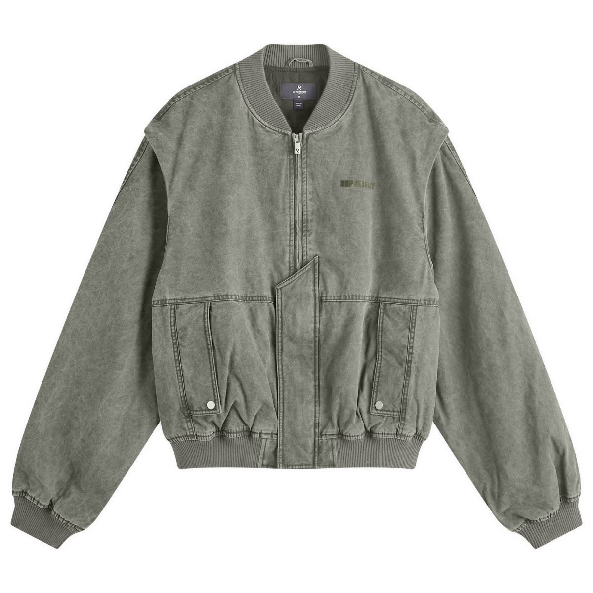Bomberjakke Represent Clo Inset Sleeve Bomber Jacket Grøn | MLM1034-066, 0