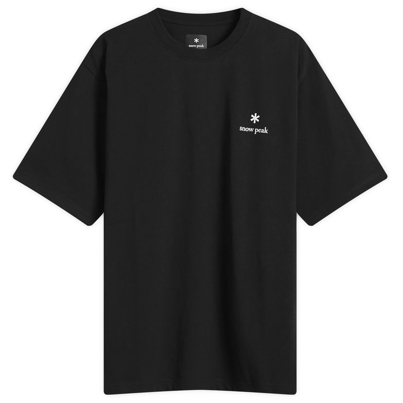 T-shirt Snow Peak Snow Peak Logo T-Shirt, Size Small Sort | NSD-TS-25AU003-BLK