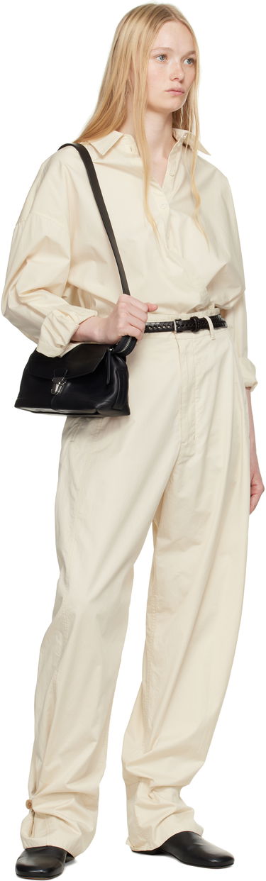 Bukser LEMAIRE Lemaire Soft Volume Trousers Beige | PA1182 LF1207, 4
