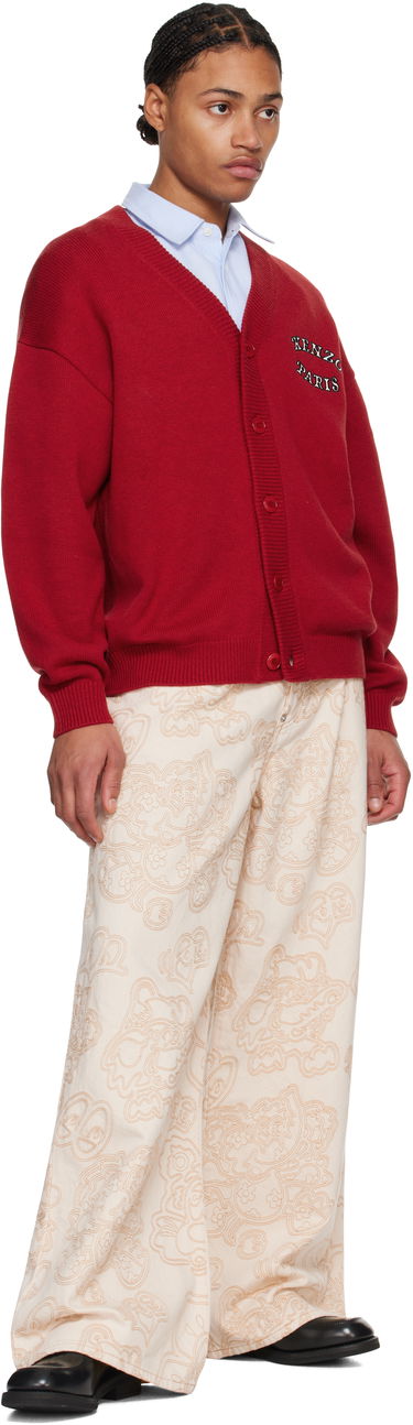 Sweater KENZO VERDY Edition Embroidered Logo Cardigan Rød | FF58CA7133CK, 3