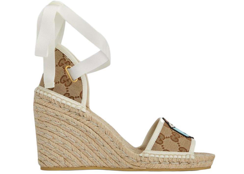 Sneakers og sko Gucci GG Espadrille with Patch Beige White (Women's) Beige | 737511 FABOR 9741, 0