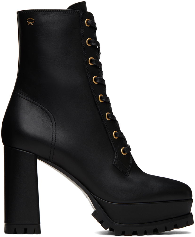 Sneakers og sko Gianvito Rossi Platform Lace-Up Boots Sort | G73077.70RIC.VGI