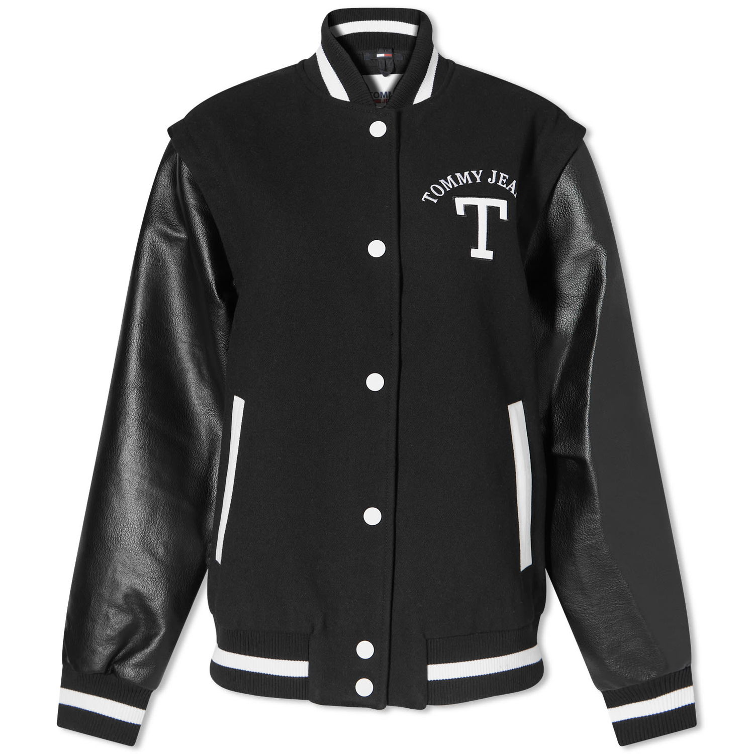 Jakke Tommy Hilfiger Zip Off Sleeve Letterman Sort | DW0DW15958BDS, 0