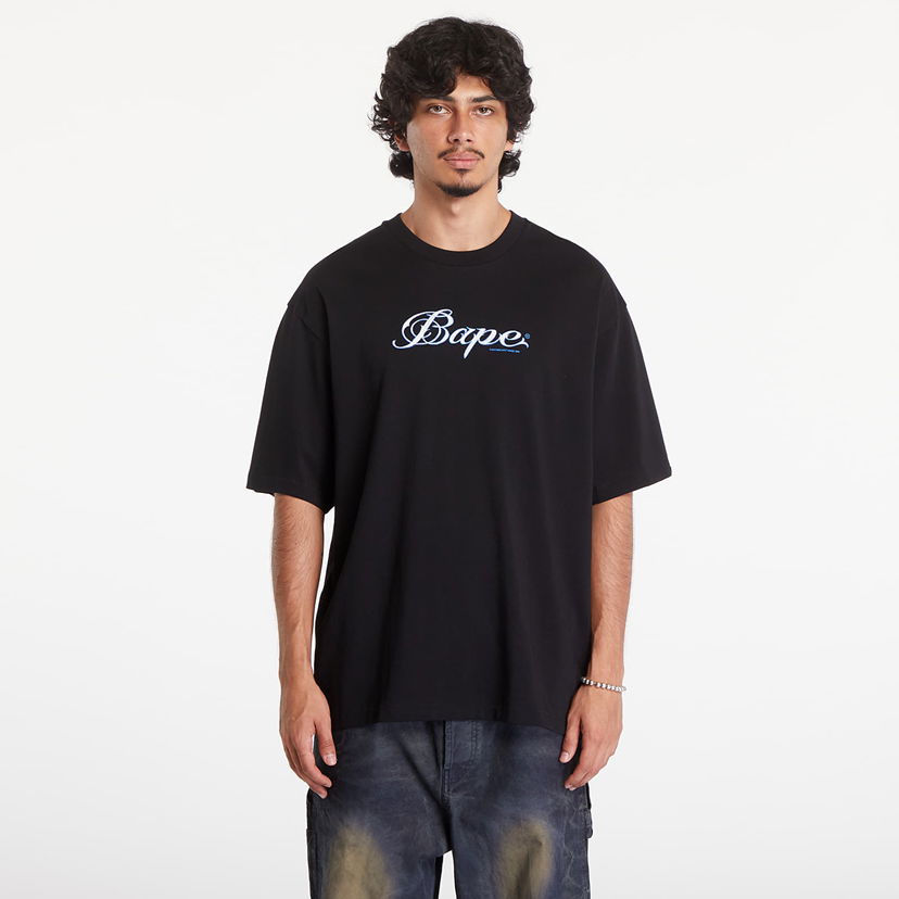 T-shirt BAPE A BATHING APE Logo Relaxed Fit Short Sleeve Tee Sort | 001TEK801316M BLK