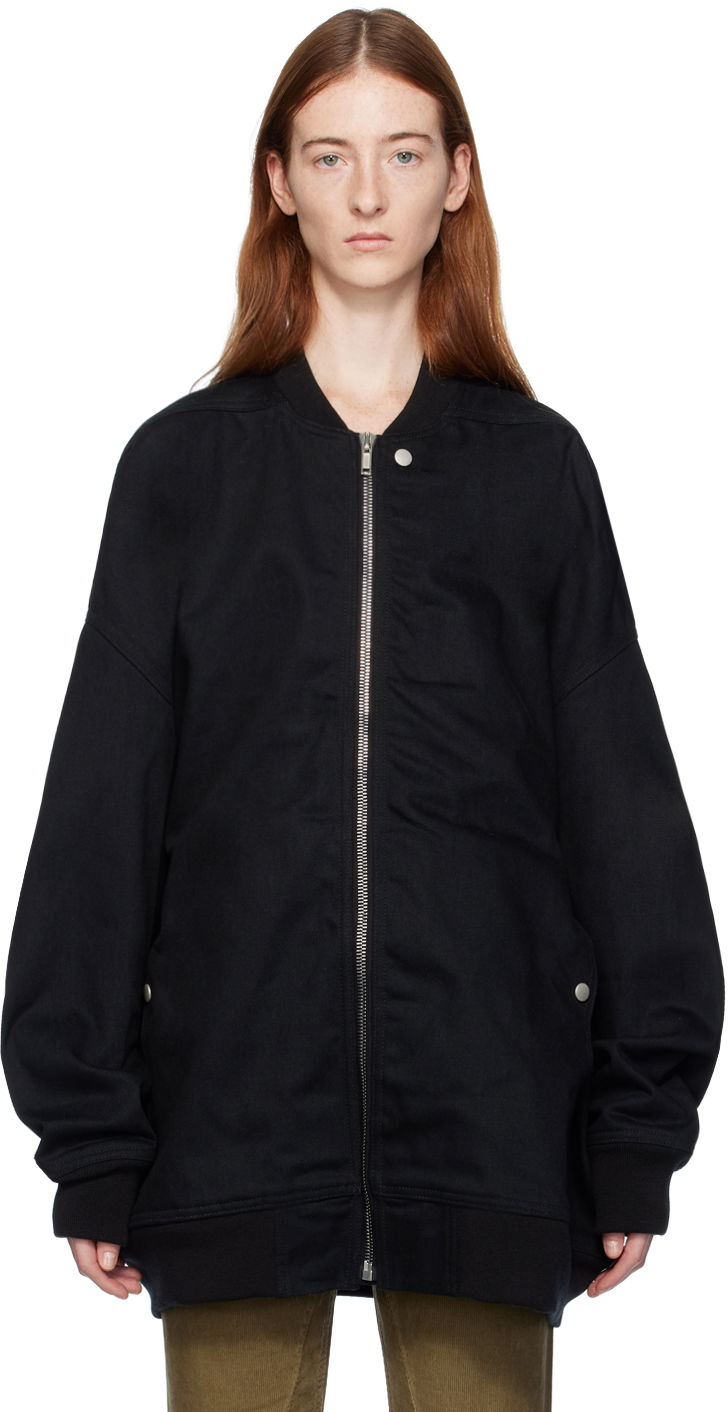 Jakke Rick Owens DRKSHDW Jumbo Flight Bomber Jacket Sort | DL02C3787 BLKJP, 0