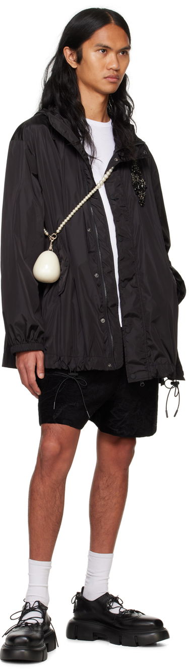 Vindjakke Simone Rocha Simone Rocha Embellished Button Placket Parka Sort | 6105B 1067, 3