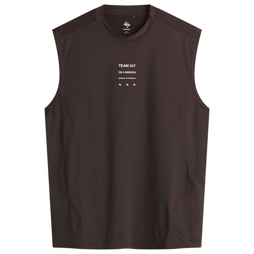 Tanktop Represent Clo 247 Mesh Runner Tank T-Shirt Brun | 247M100019-17