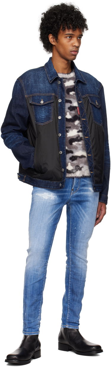 Jakke DSQUARED2 Dsquared2 Denim Puffer Jacket Blå | S74AM1576_S30664, 3