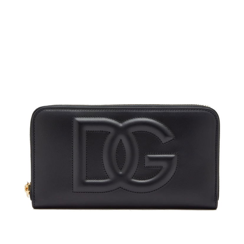 Tegnebog Dolce & Gabbana Logo Leather Large Wallet Nero Sort | BI0473AG081-80999