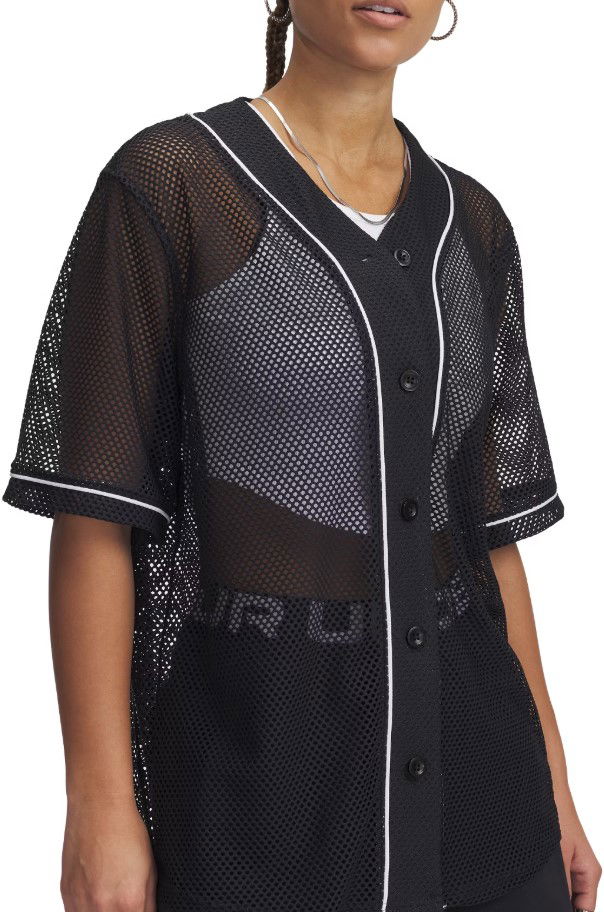 Jersey Under Armour Under Armour Sportstyle Mesh Baseball Jersey Sort | 1389637-001
