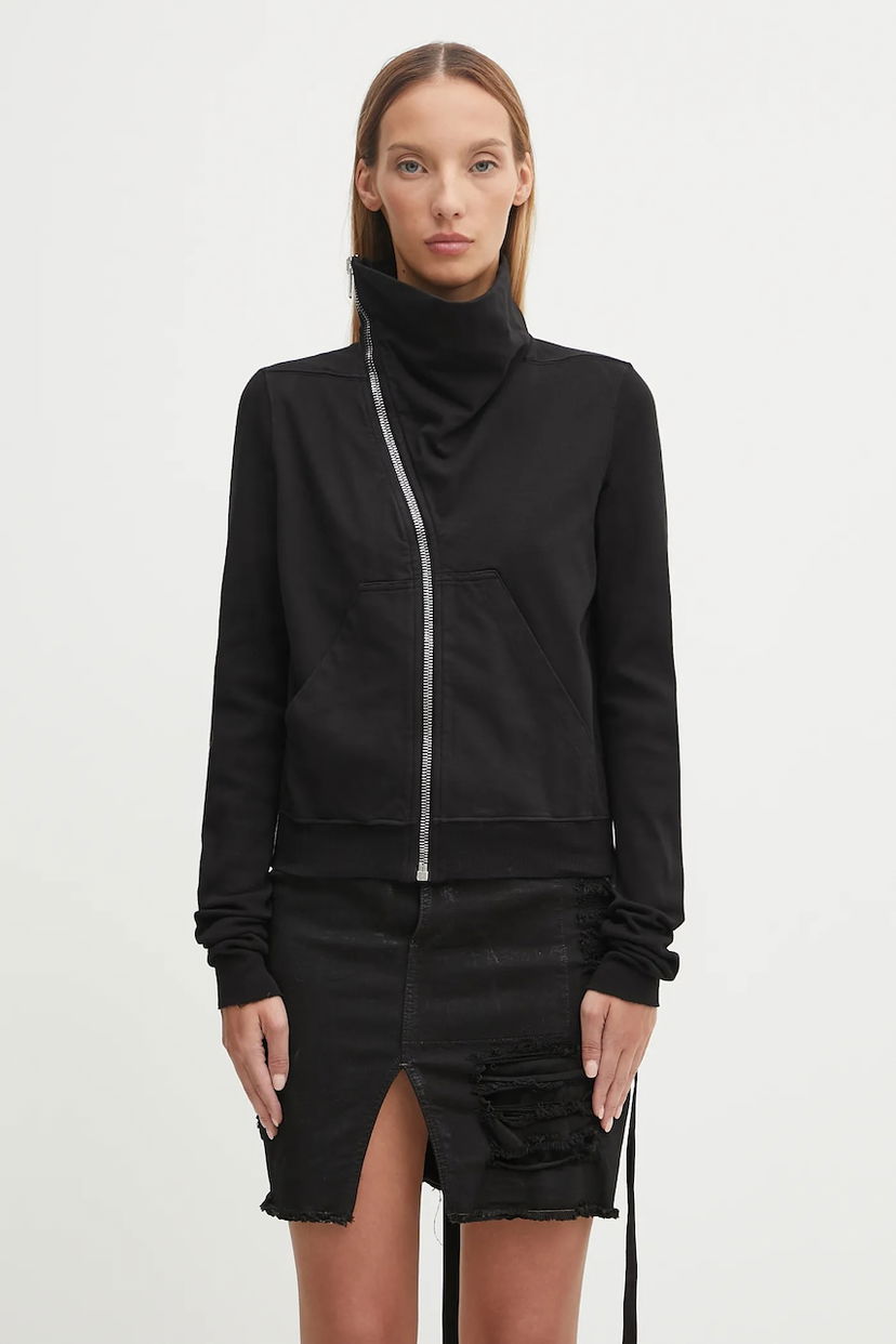 Sweatshirt Rick Owens Rick Owens DRKSHDW Mountain Zip-Up Hoodie Sort | DS02E7239.RIG