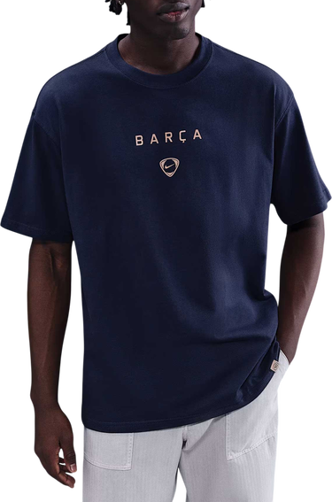 T-shirt Nike Total 90 FC Barcelona Wordmark Soccer T-Shirt Mørkeblå | ib7294-410, 0