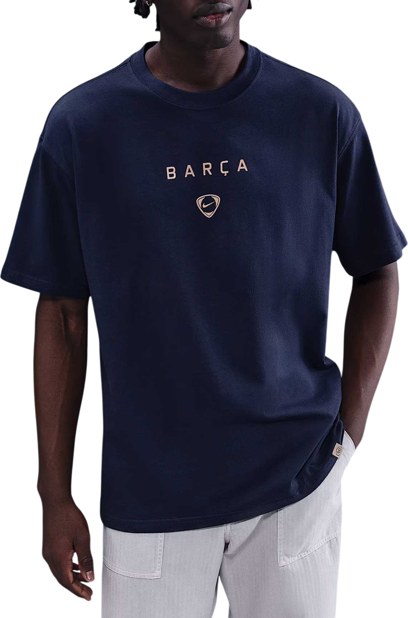 T-shirt Nike Total 90 FC Barcelona Wordmark Soccer T-Shirt Mørkeblå | ib7294-410