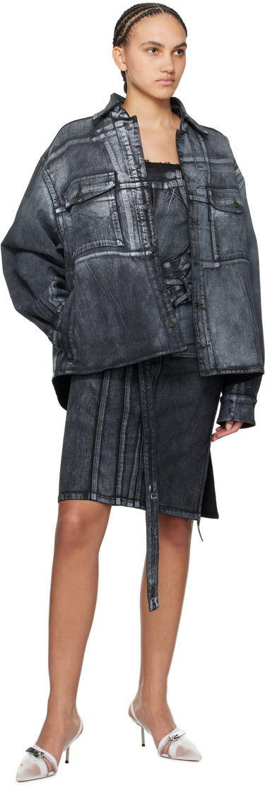 Jakke Ottolinger Ottolinger Printed Denim Jacket Grå | 1700412, 3