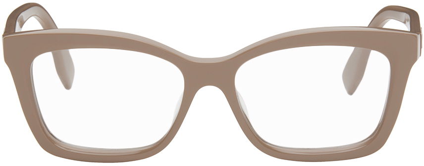 Solbriller FENDI Lettering Glasses "Taupe" Beige | FE50057I 192337147333, 0