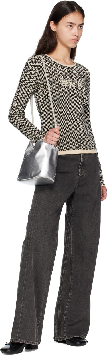 Sweater Maison Margiela MM6 Maison Margiela Allover Check Knit Sweater Beige | S52HL0050 M13137, 3