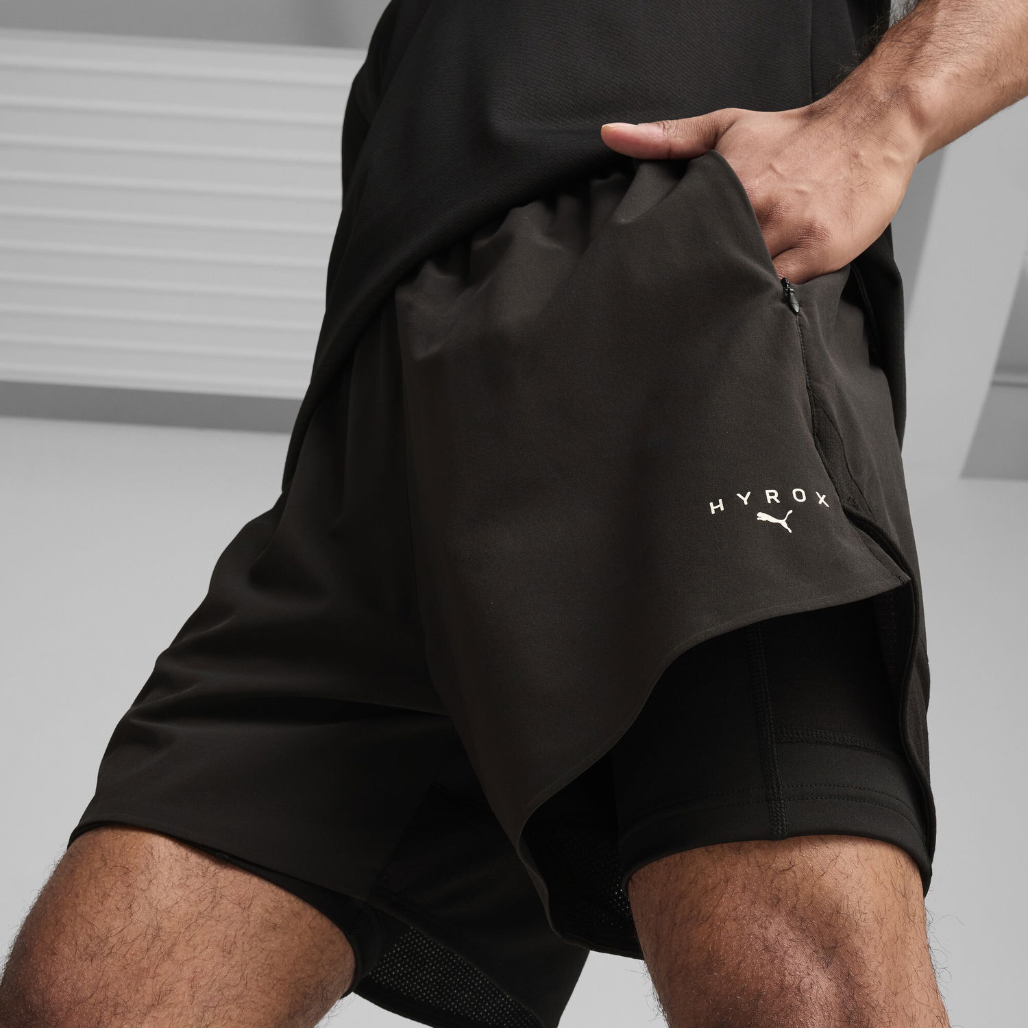 Shorts Puma PUMA x HYROX 2-in-1 Training Shorts Sort | 526893_01, 1