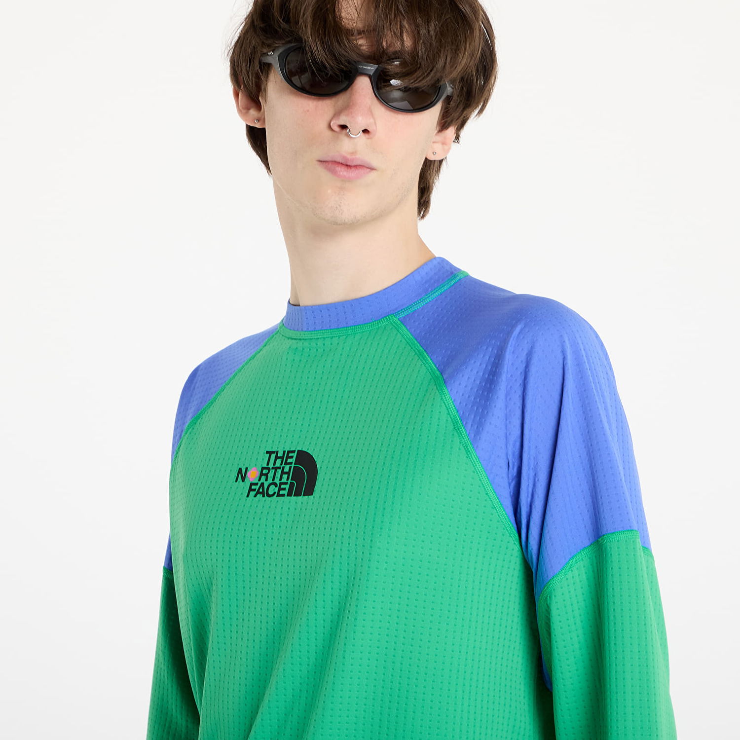 T-shirt The North Face Yinka Ilori x Long Sleeve Tech Tee Optic Emerald Grøn | NF0A89GMPO81, 1