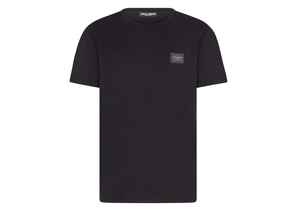 T-shirt Dolce & Gabbana Cotton Branded Plate T-shirt Blue Sort | G8KJ9TFU7EQB0665, 0