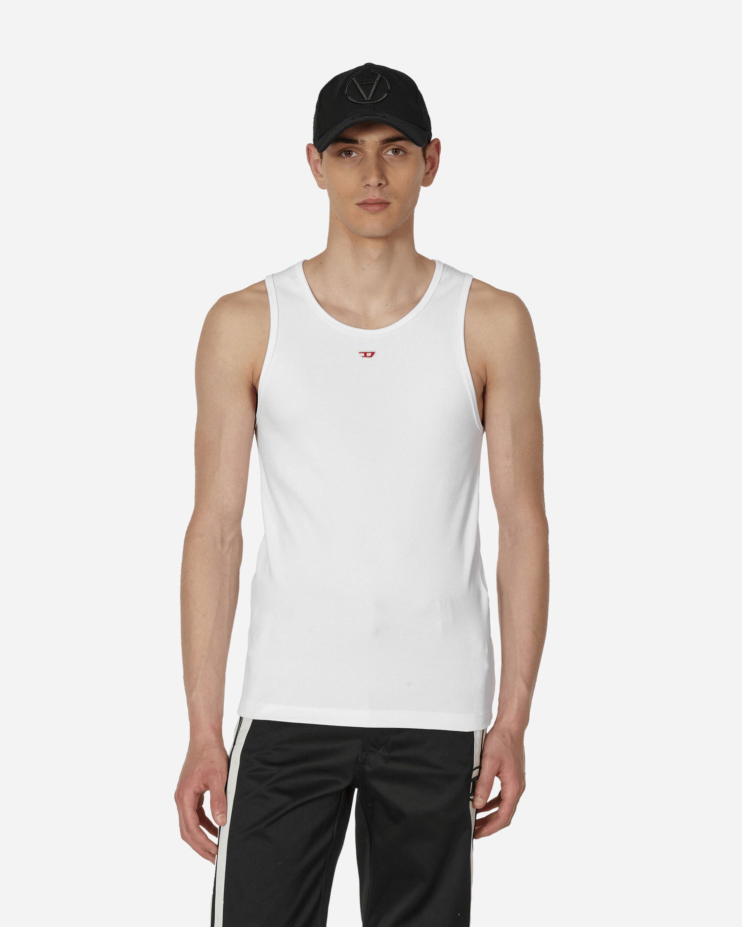 Tanktop Diesel Logo Patch Tank Top Hvid | A040880EJAI 100, 0