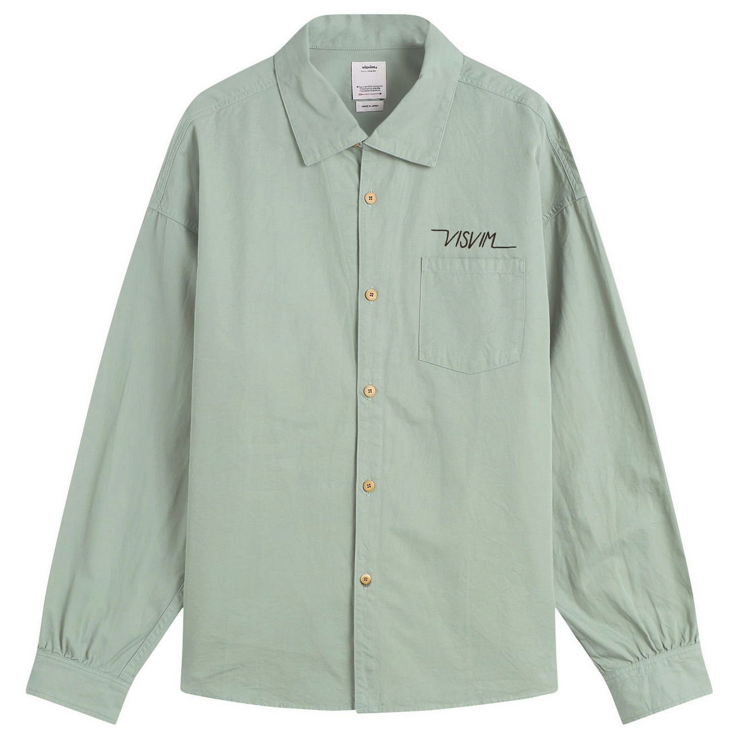Skjorte visvim Long-Sleeve Collared Button-Up Shirt Palmer Grøn | 0125205011010, 0