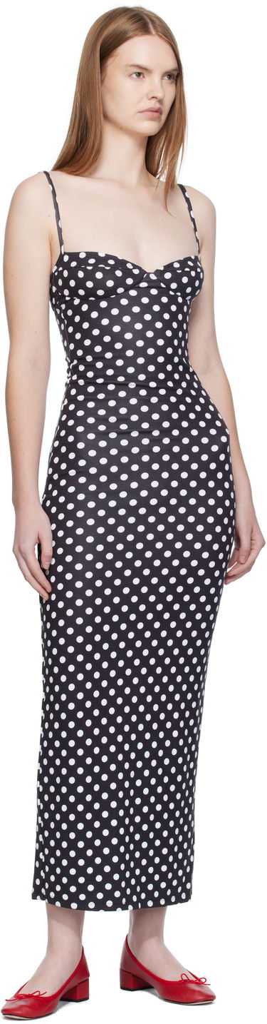 Kjole Miaou Miaou Florence Polka Dot Midi Dress Sort | 5067HJBBWP, 3