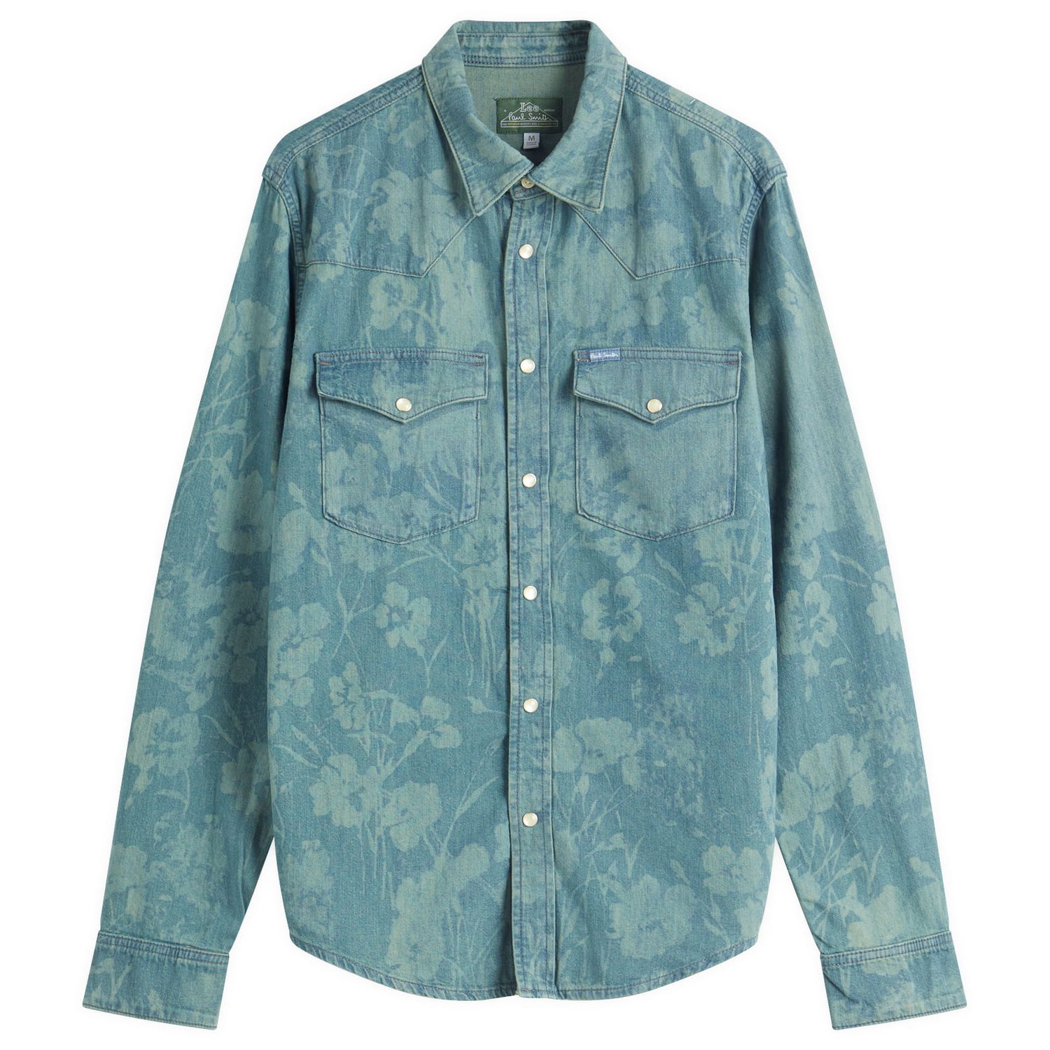 Skjorte Paul Smith Paul Smith x Lee Jacquard Denim Western Shirt, Size Large Blå | M1R-WEST-PDENSH-34, 1