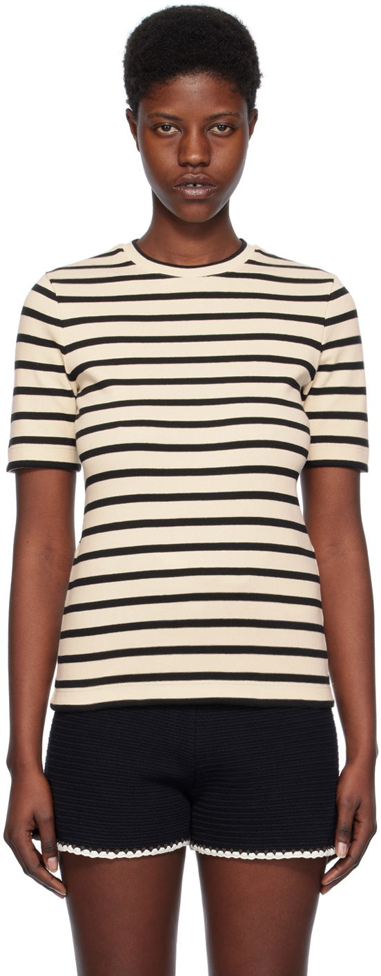 T-shirt Jil Sander Stripe T-Shirt Beige | J40GC0111_J46497