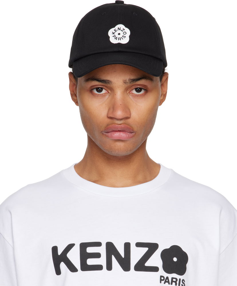 Kasket KENZO Designer Logo Patch Cap Sort | FF58AC411F34