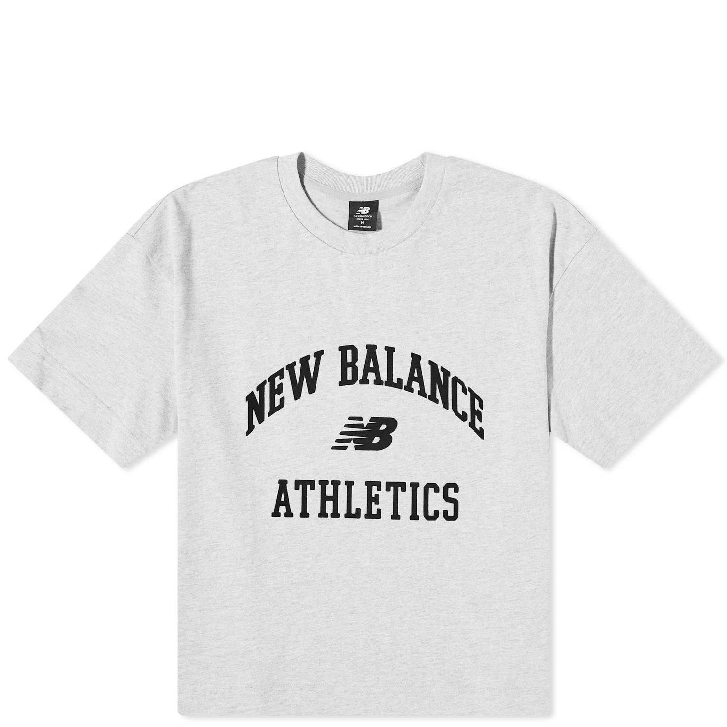 T-shirt New Balance Athletics Varsity Boxy T-Shirt "Athletic Grey" Grå | WT33551-AG, 0