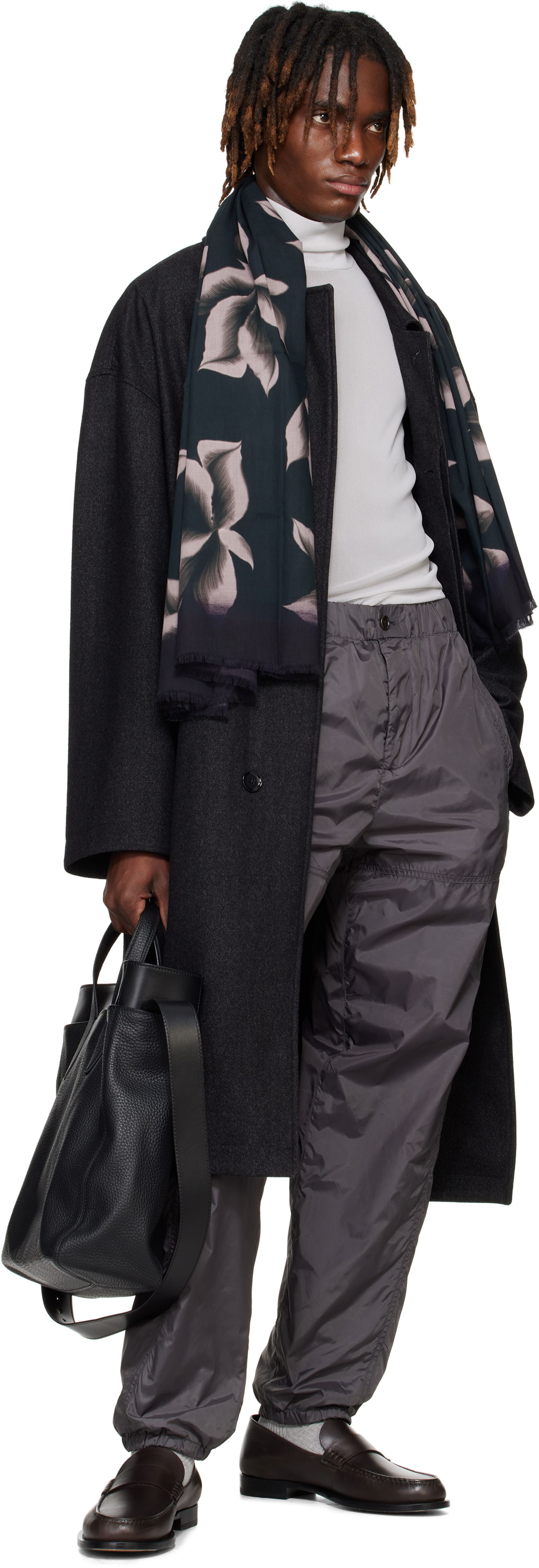 Tørklæde Dries Van Noten Dries Van Noten Printed Cotton Scarf Lilla | 251-021302-1009, 1