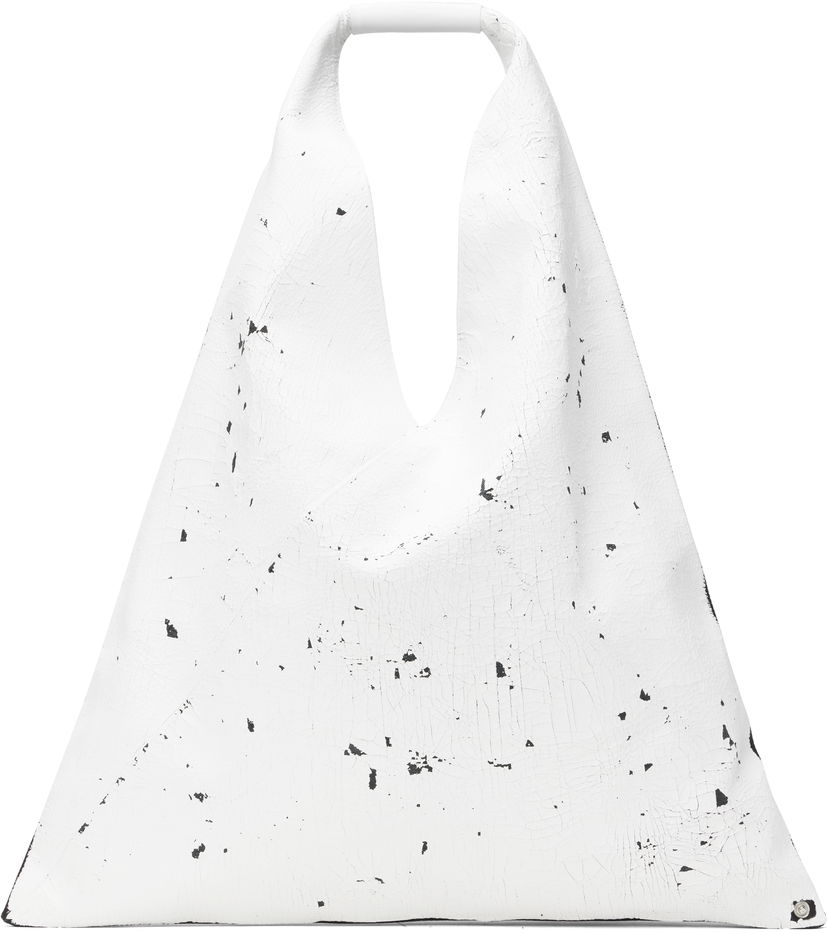 Håndtaske Maison Margiela MM6 Maison Margiela Triangle Tote Bag Hvid | S54WD0039 P8333